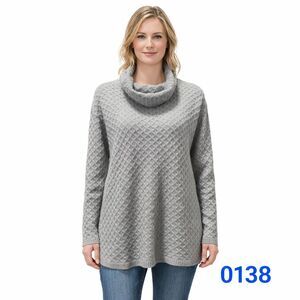 Sonoma Cowl Neck Sweater w/sparkly threads- size L - 0138